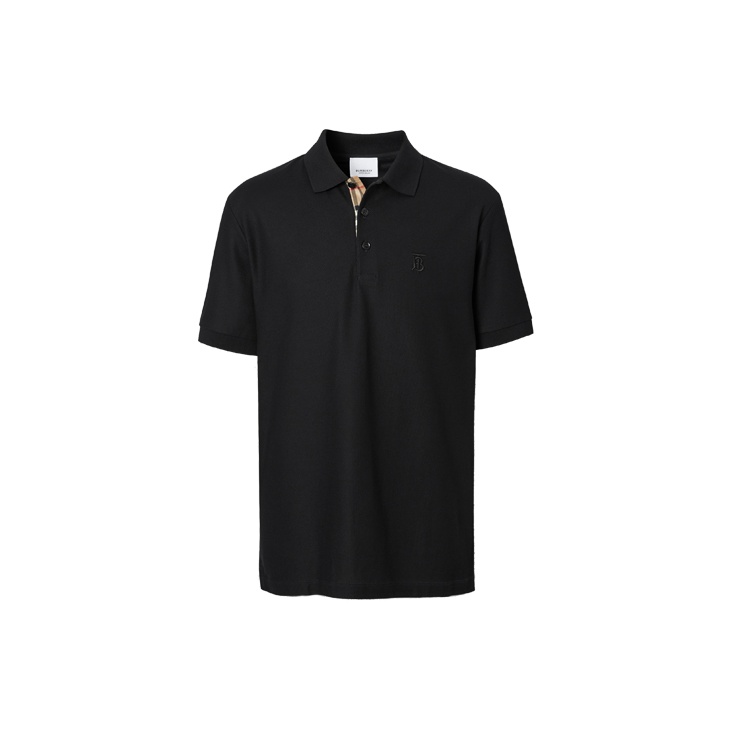 

Монограмма из хлопкового пике поло Burberry, черный