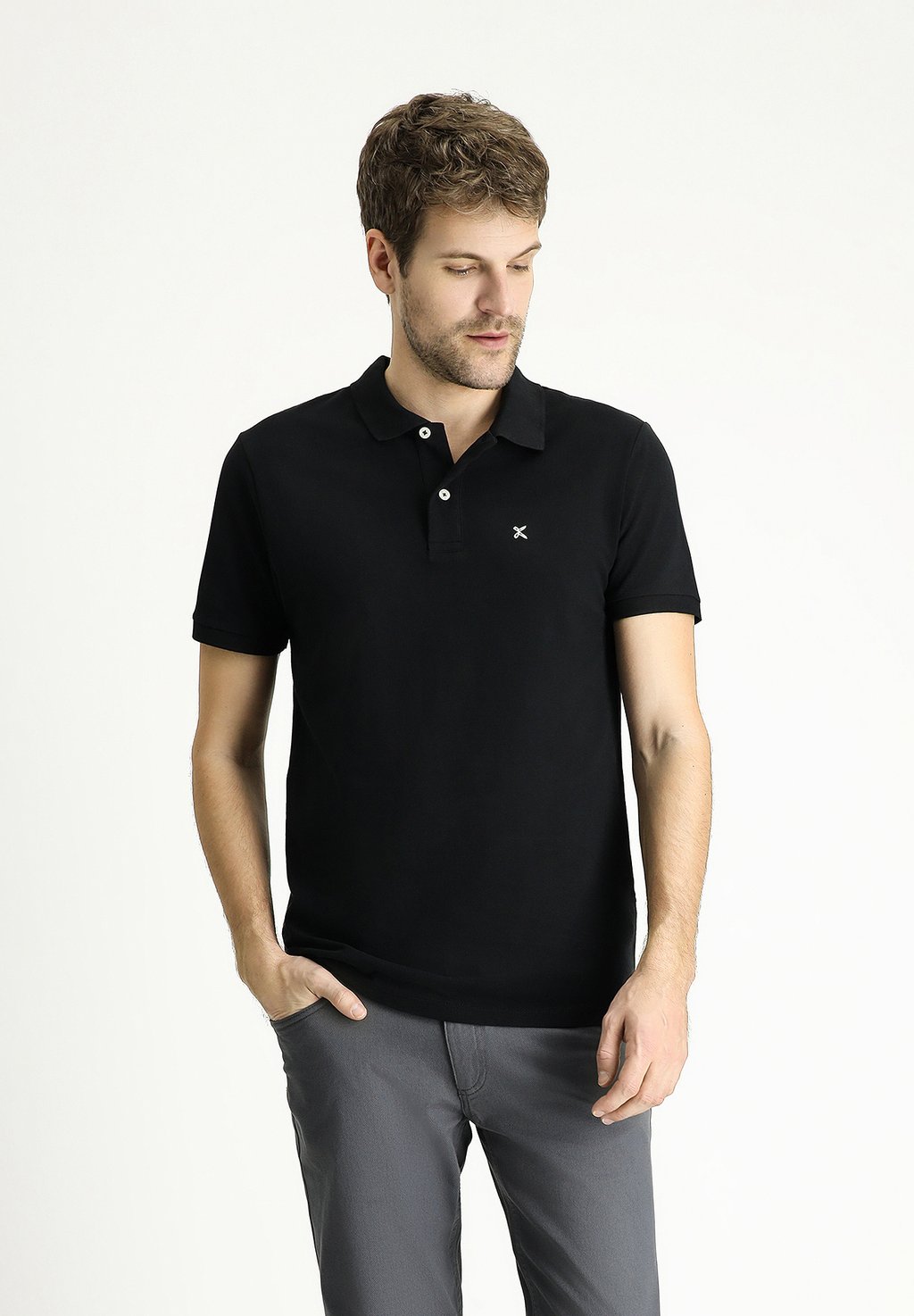 

Рубашка поло 2-BUTTON REGULAR CUT STIFF COLLAR Kigili, черный