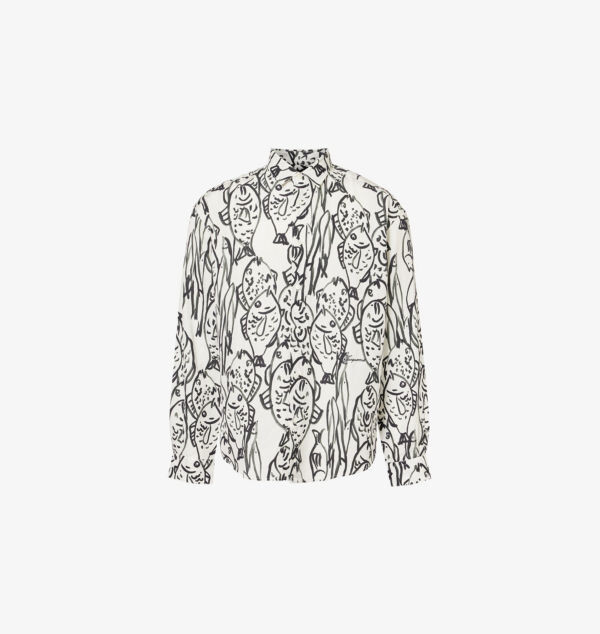 

La chemise печатная тканая рубашка Jacquemus, белый