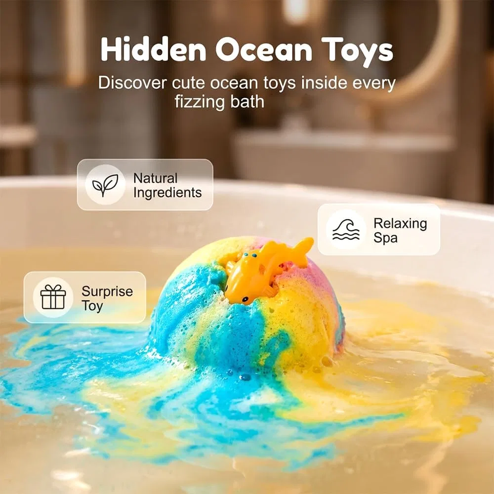 Набор бомбочек для ванны с сюрпризом для детей Ocean от GiDeli Generisch, Ocean — фото 3
