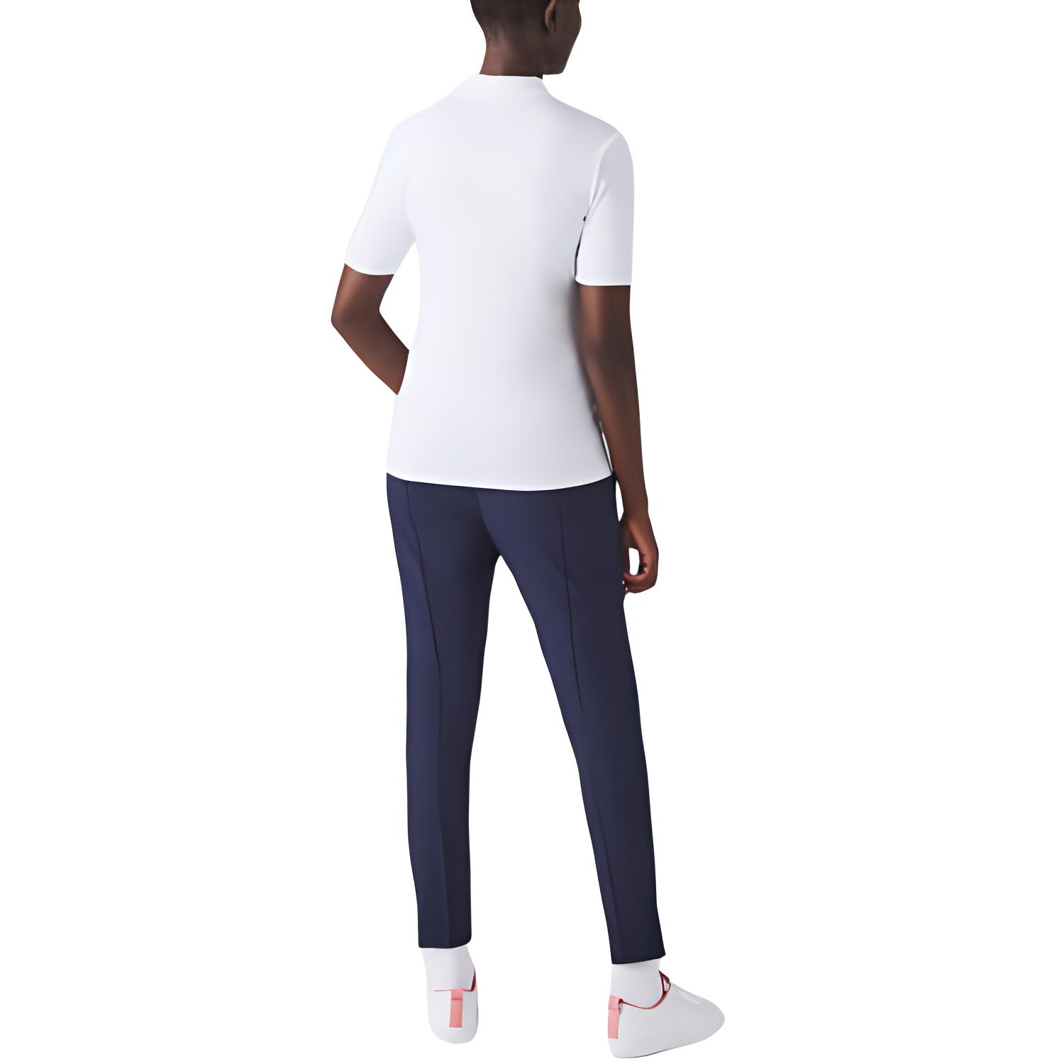 Поло LACOSTE Slim Fit с защитой от ультрафиолета, белое — фото 3