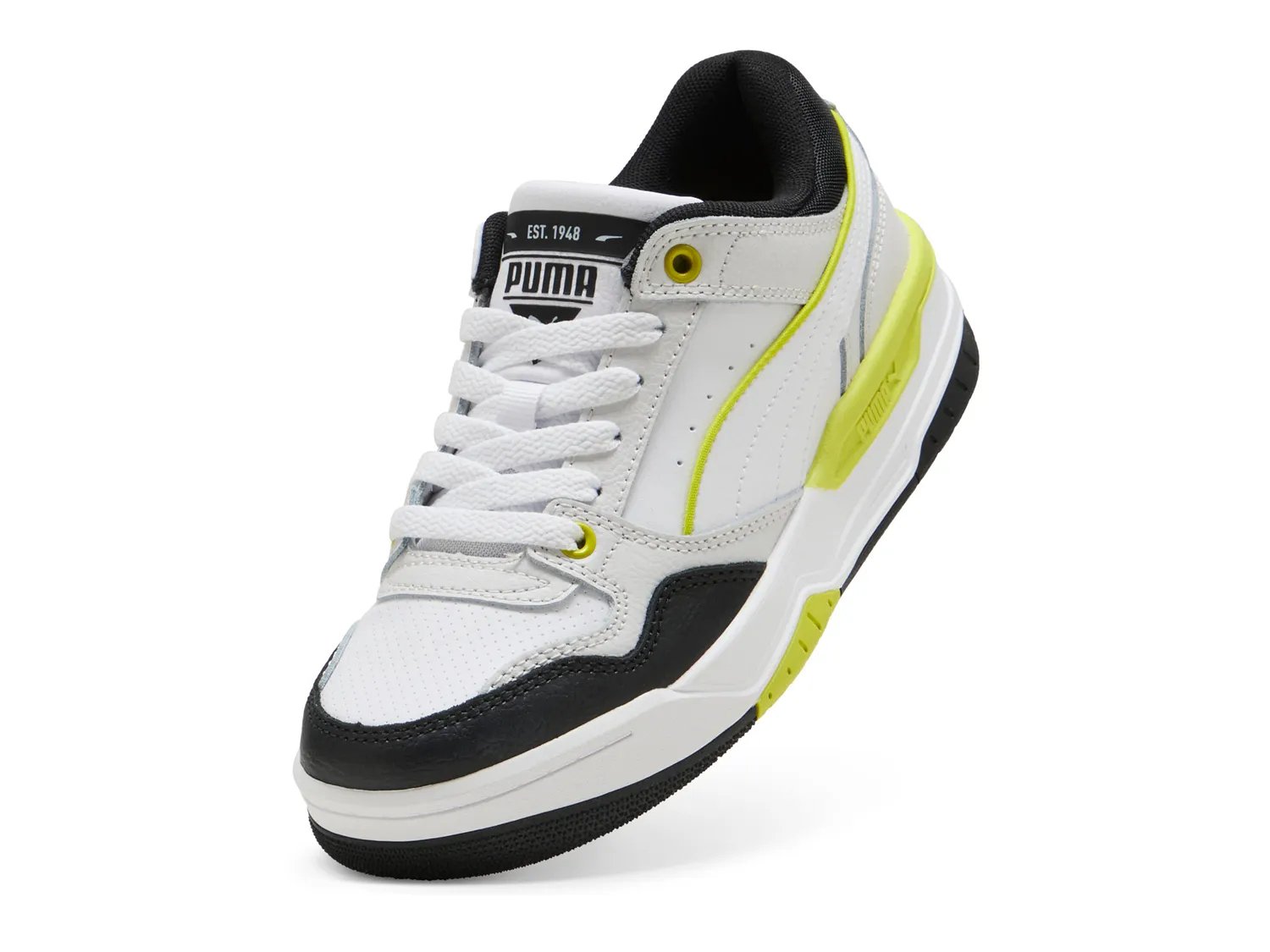 Кроссовки Puma Rebound Retro Sneaker - Kid's, белый/черный/зеленый — фото 4