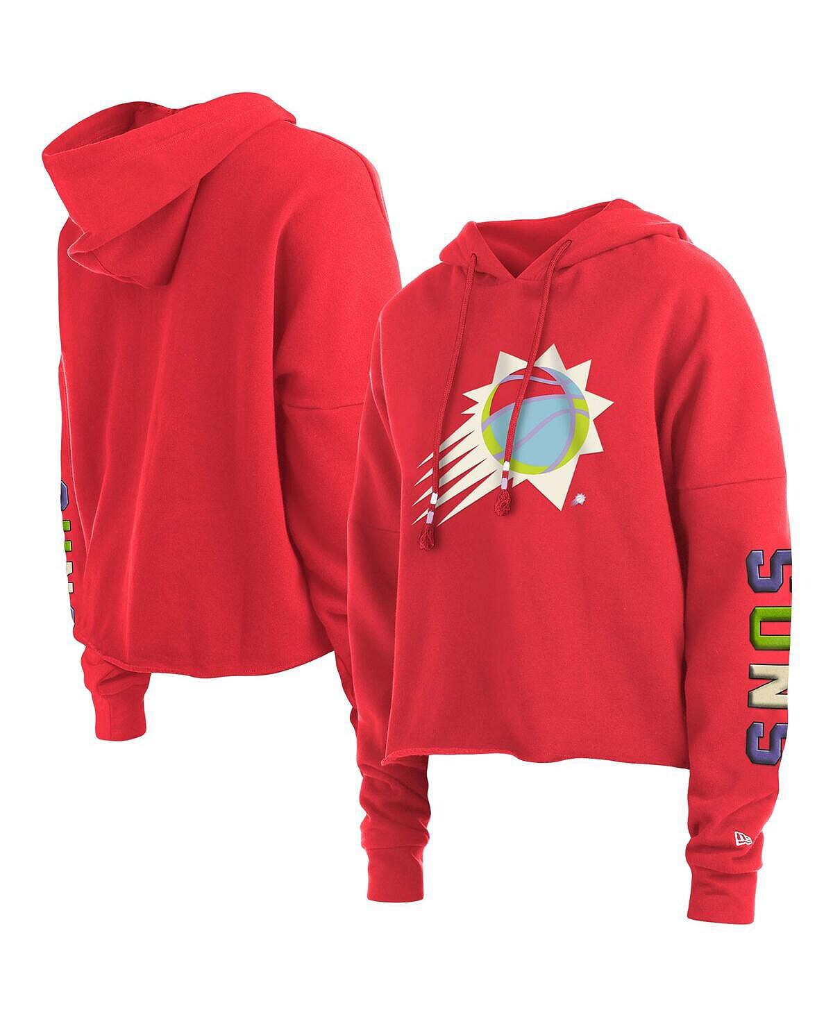 

Женский пуловер с капюшоном и укороченным топом Red Phoenix Suns Color Pack New Era, красный