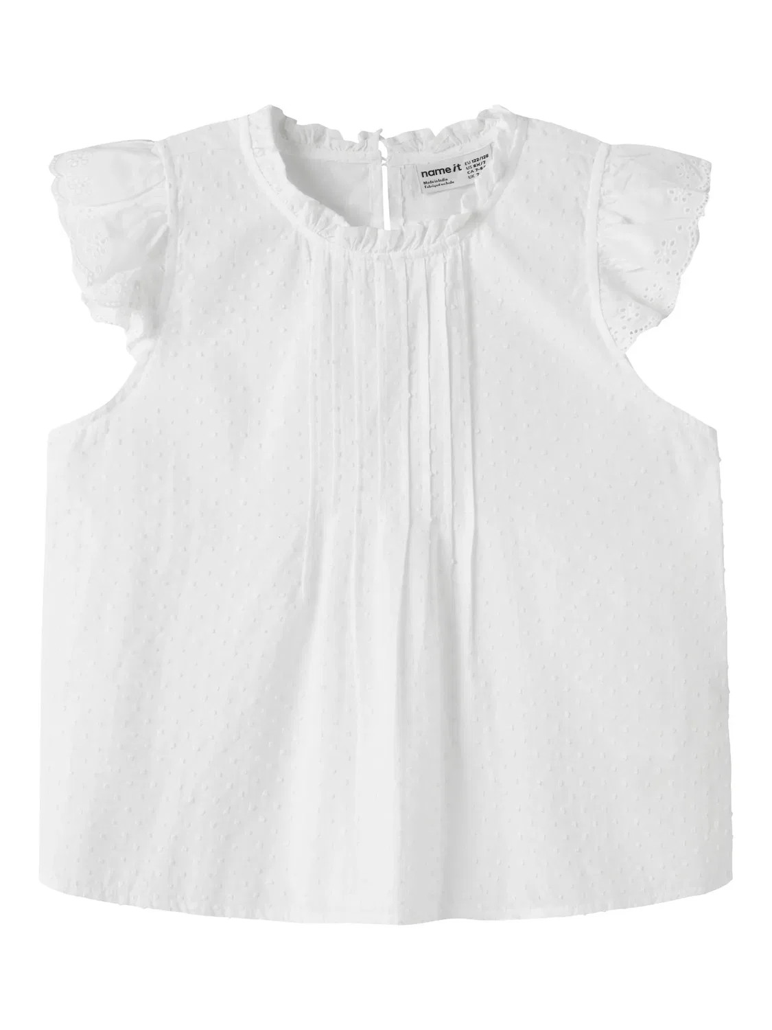 Топ с кружевной отделкой Name it, bright white