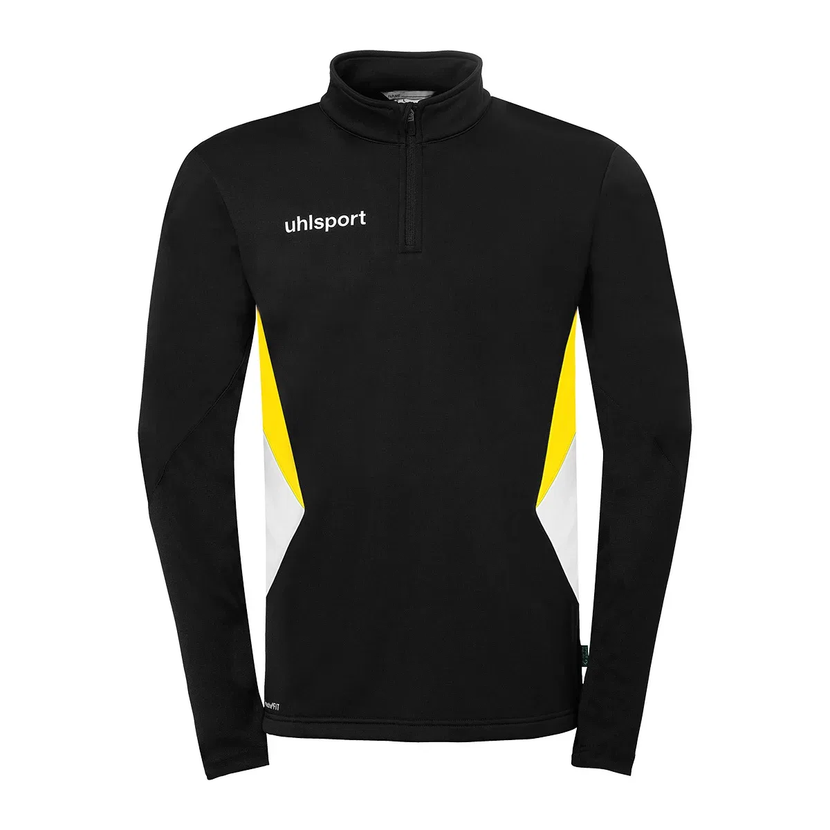 Функциональный топ Equipe 29 1/4 Zip, Uhlsport, черный/белый/лимонно-желтый