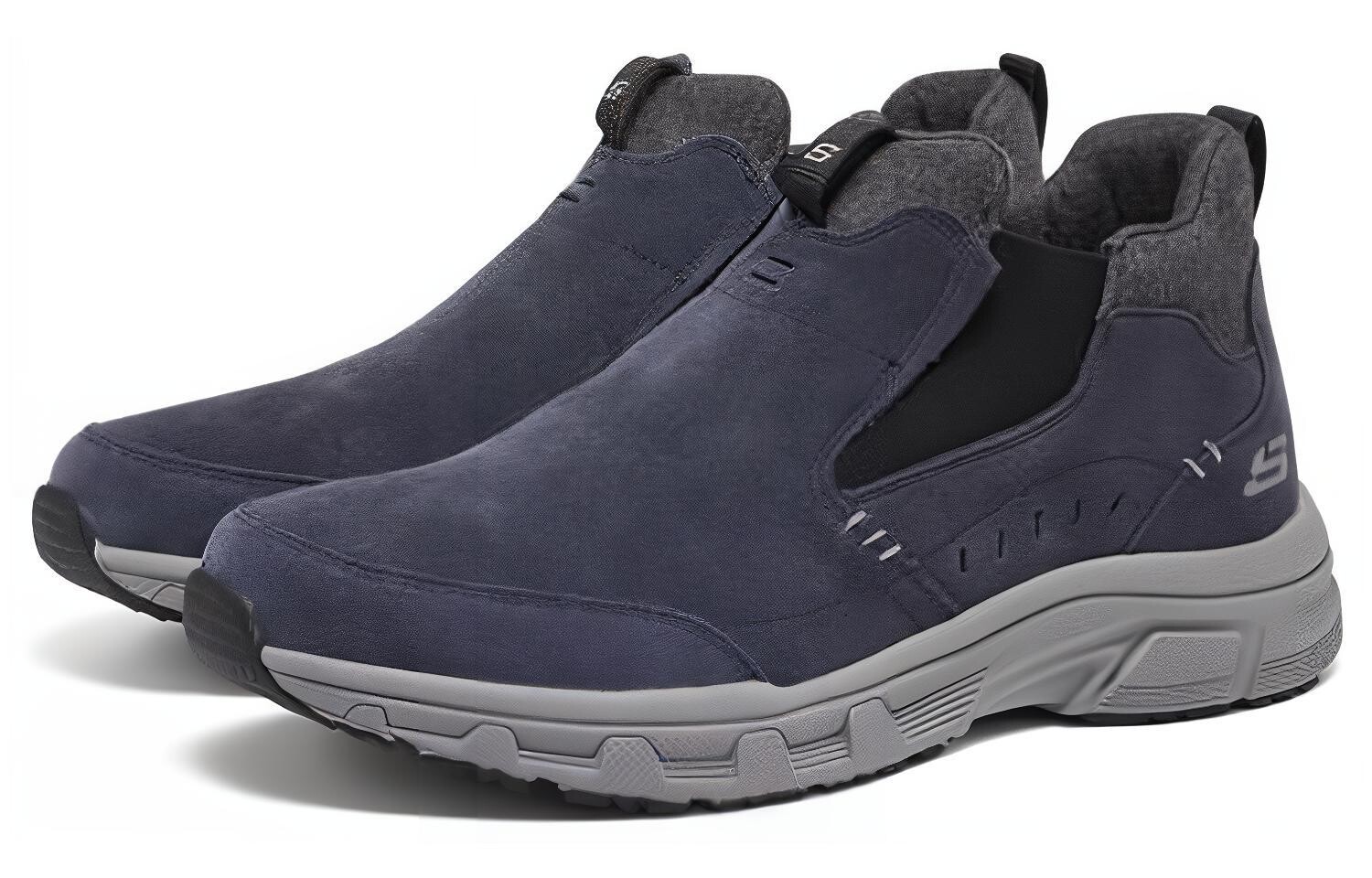 Обувь для жизни Мужская низкая темно-синяя/серая Skechers — фото 3