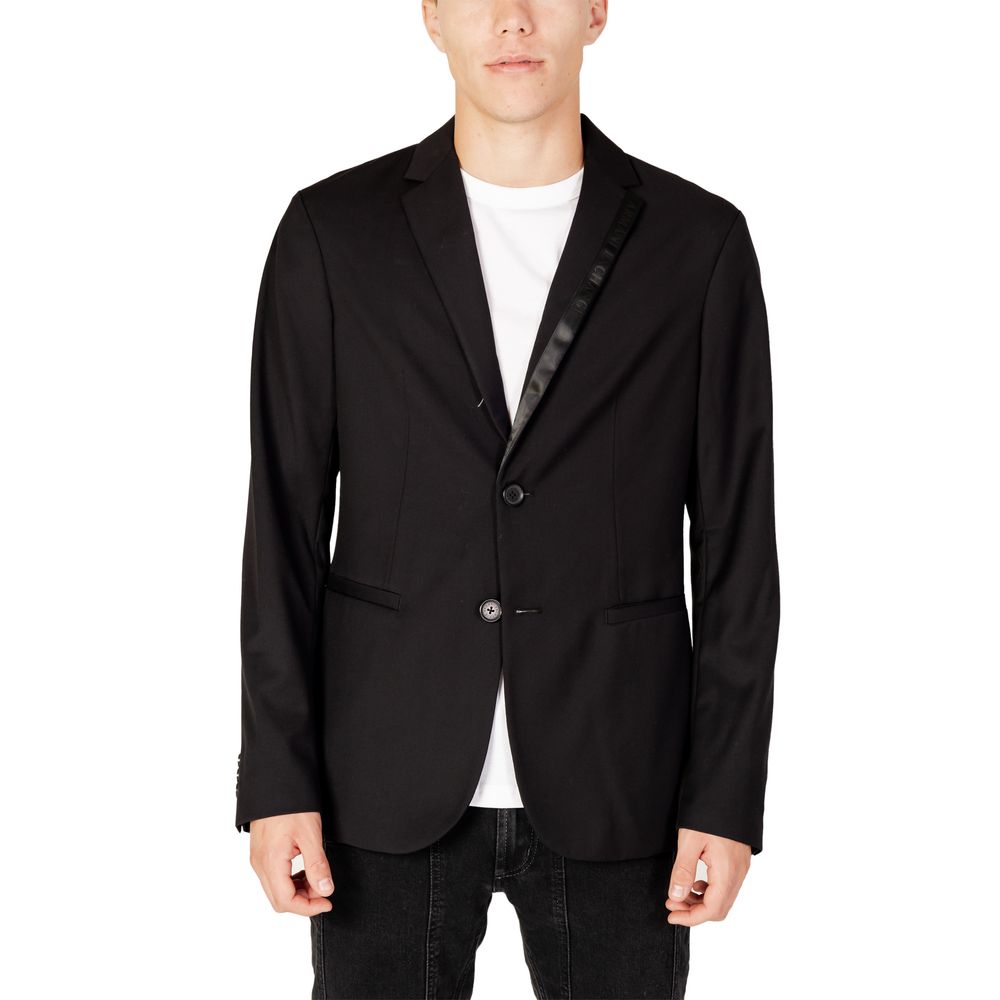 

Черный полиэстеровый блейзер Armani Exchange