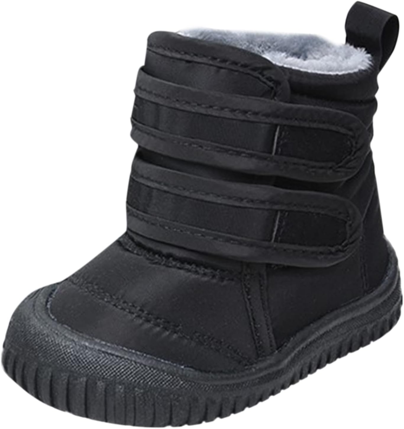 

IWIHMIV Детские зимние ботинки для мальчиков и девочек, снегоходные сапоги для малышей, зимняя обувь для детей, ботинки для снега для мальчиков, черный