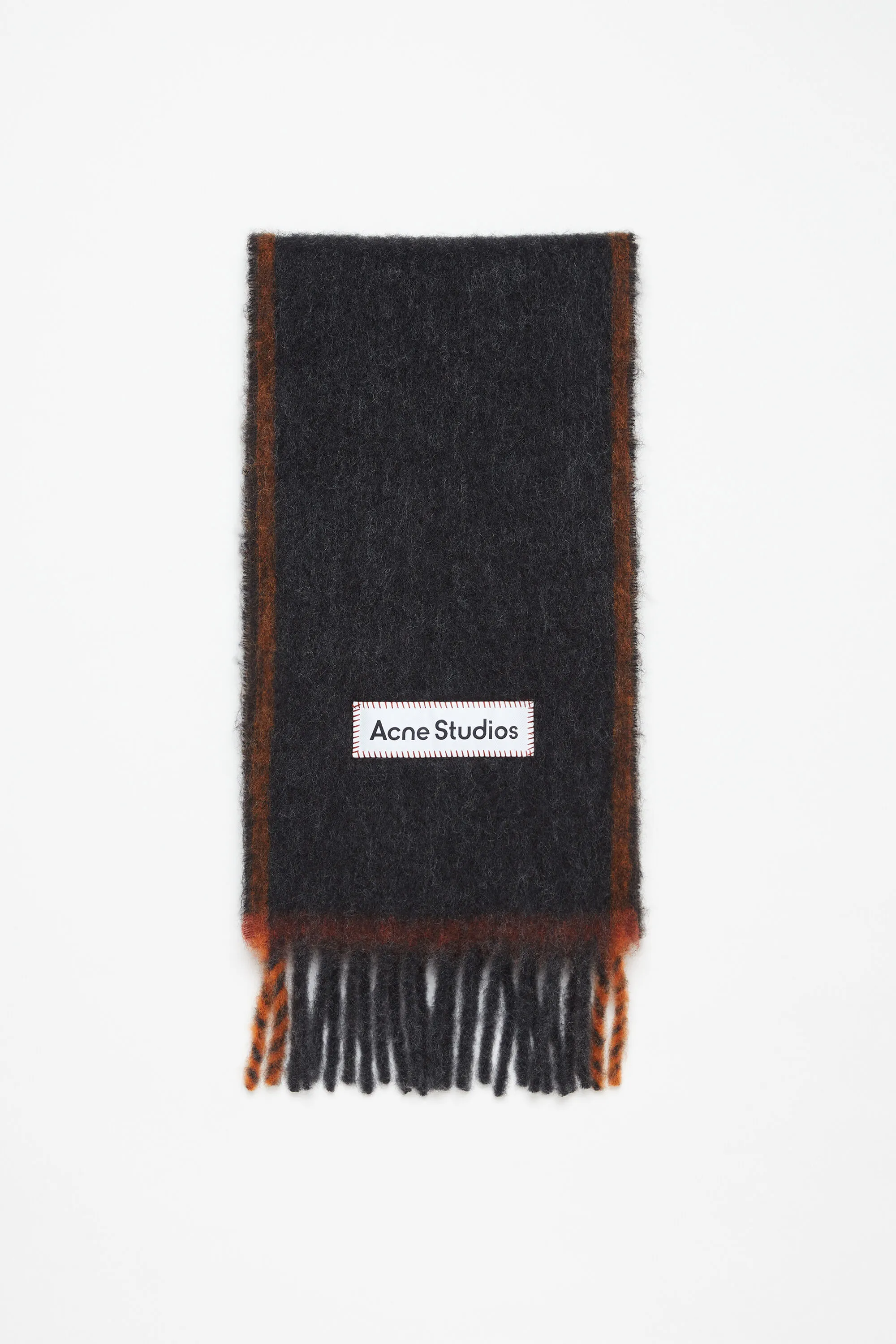 

Шерстяной мохеровый шарф - Узкий Acne Studios, черный