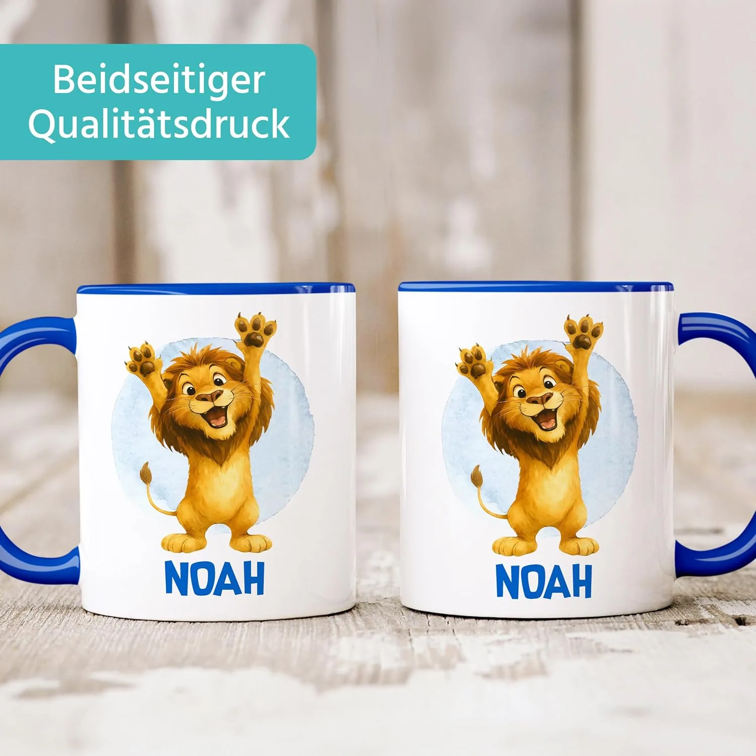 Кружка Lion Mug с именем для детей, белая внутри, Royal Standard SpecialMe — фото 2