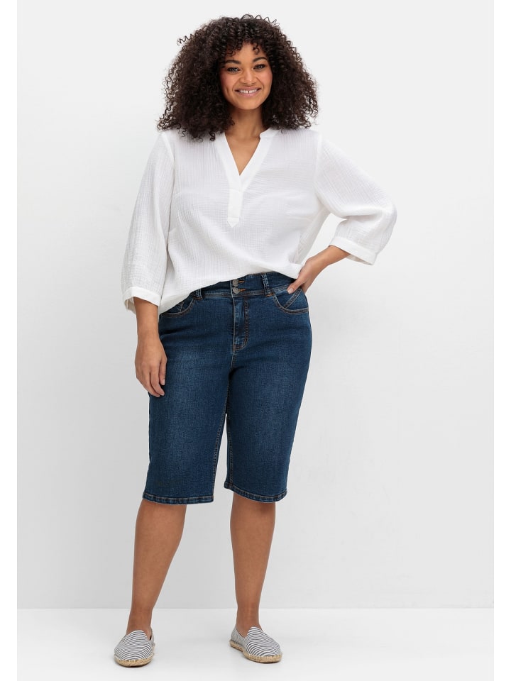 

Джинсовые шорты sheego, цвет dark blue denim