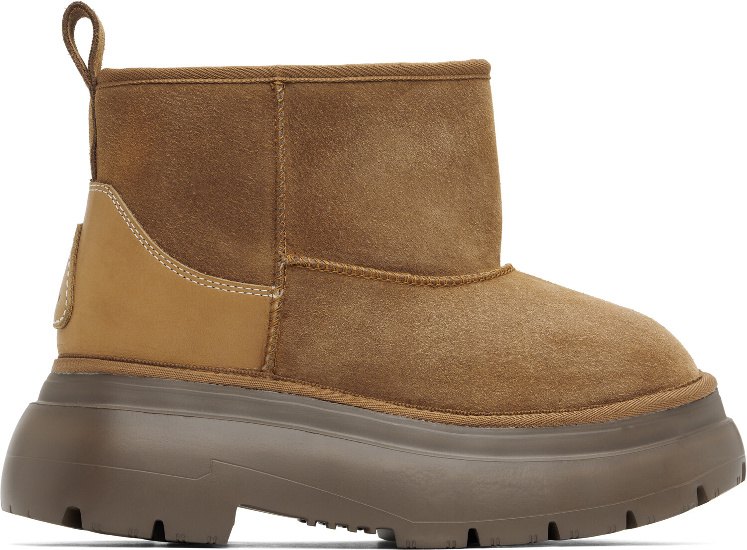 

Загорелые толстые овчинные сапоги R13, Light brown