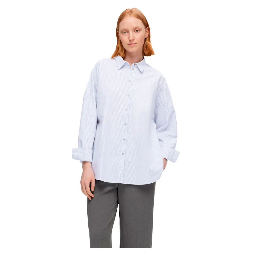 

Рубашка с длинным рукавом Selected Nova Oxford, белый