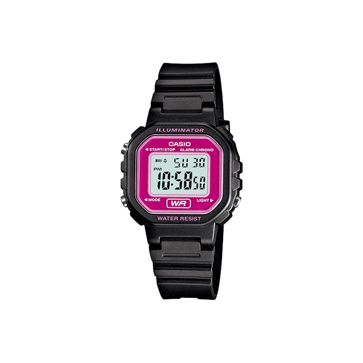 

CASIO Часы Women's YOUTH Pink Watch LA-20WH-4A, Pink Dial and Black Band