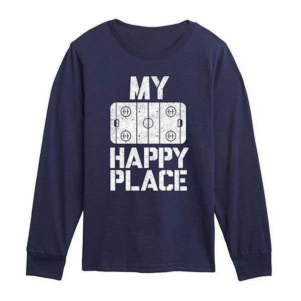

Футболка с принтом My Happy Place для хоккея, размеры 8-20 Licensed Character, Navy