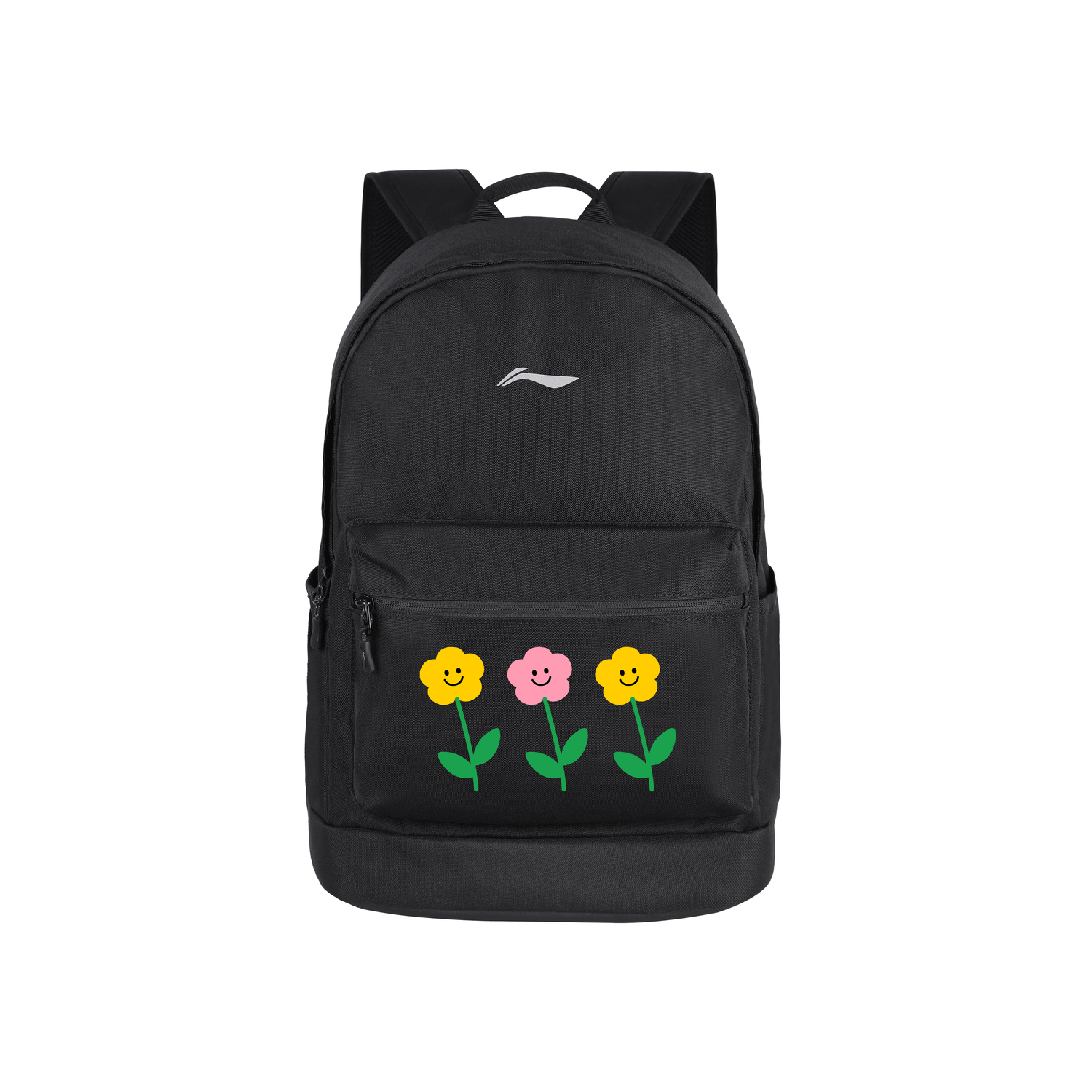 

Спортивный рюкзак из полиэстера унисекс черный LINING, Three Small Flowers