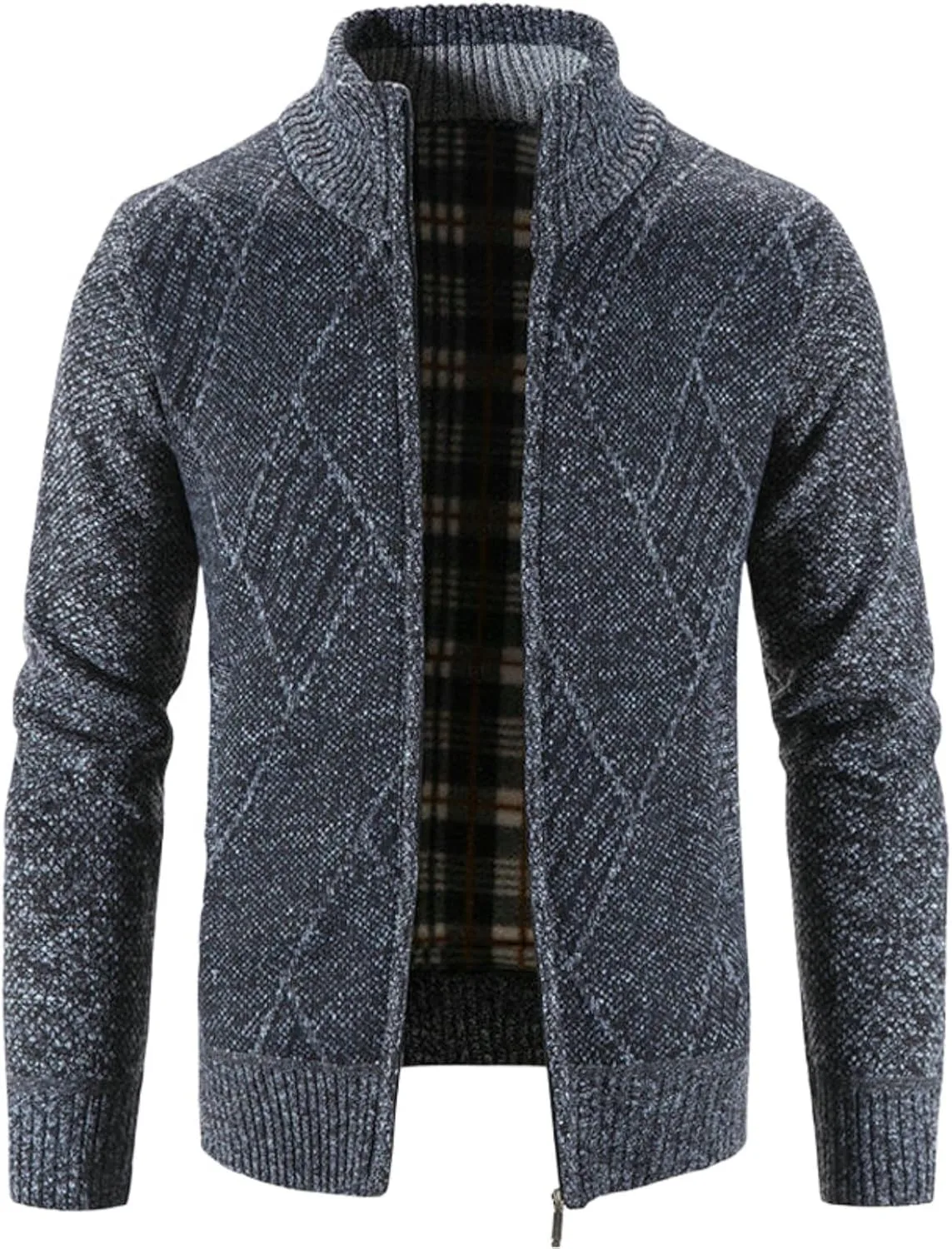 

Мужской кардиган на молнии с воротником стойкой MQMYJSP