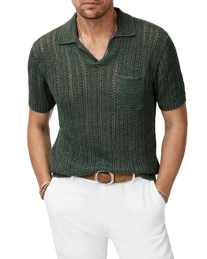 

Льняной свитер Odin Polo John Varvatos, зеленый