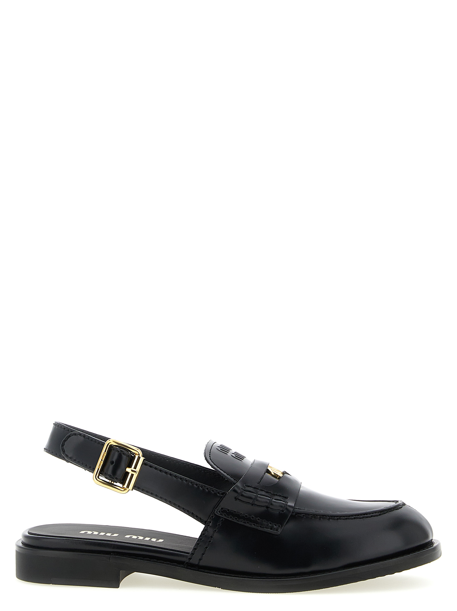 Сабо «Пенни Лоферы» MIU MIU, черный