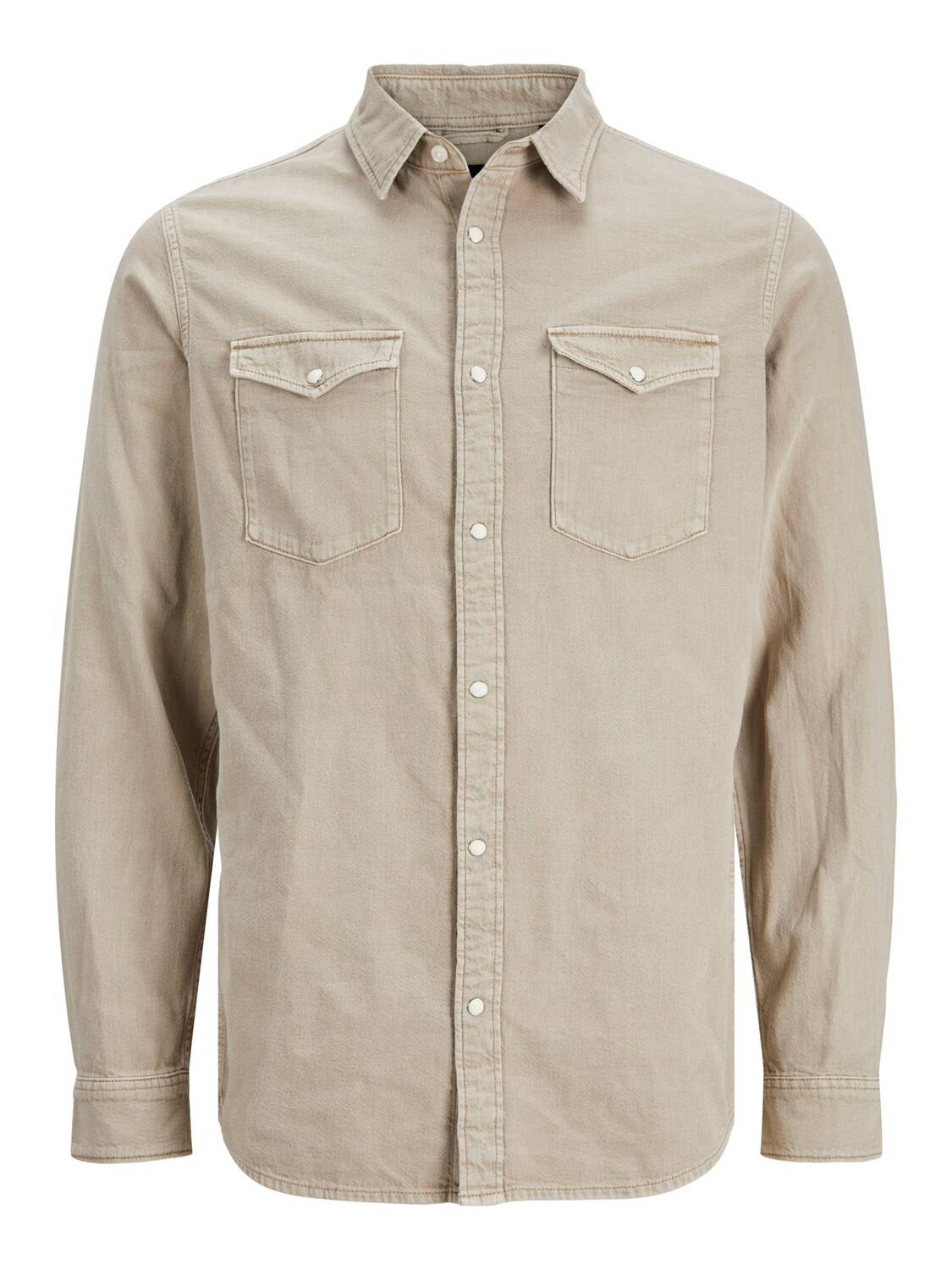 

JACK & JONES Рубашка с пуговицами приталенного кроя в бежевом цвете