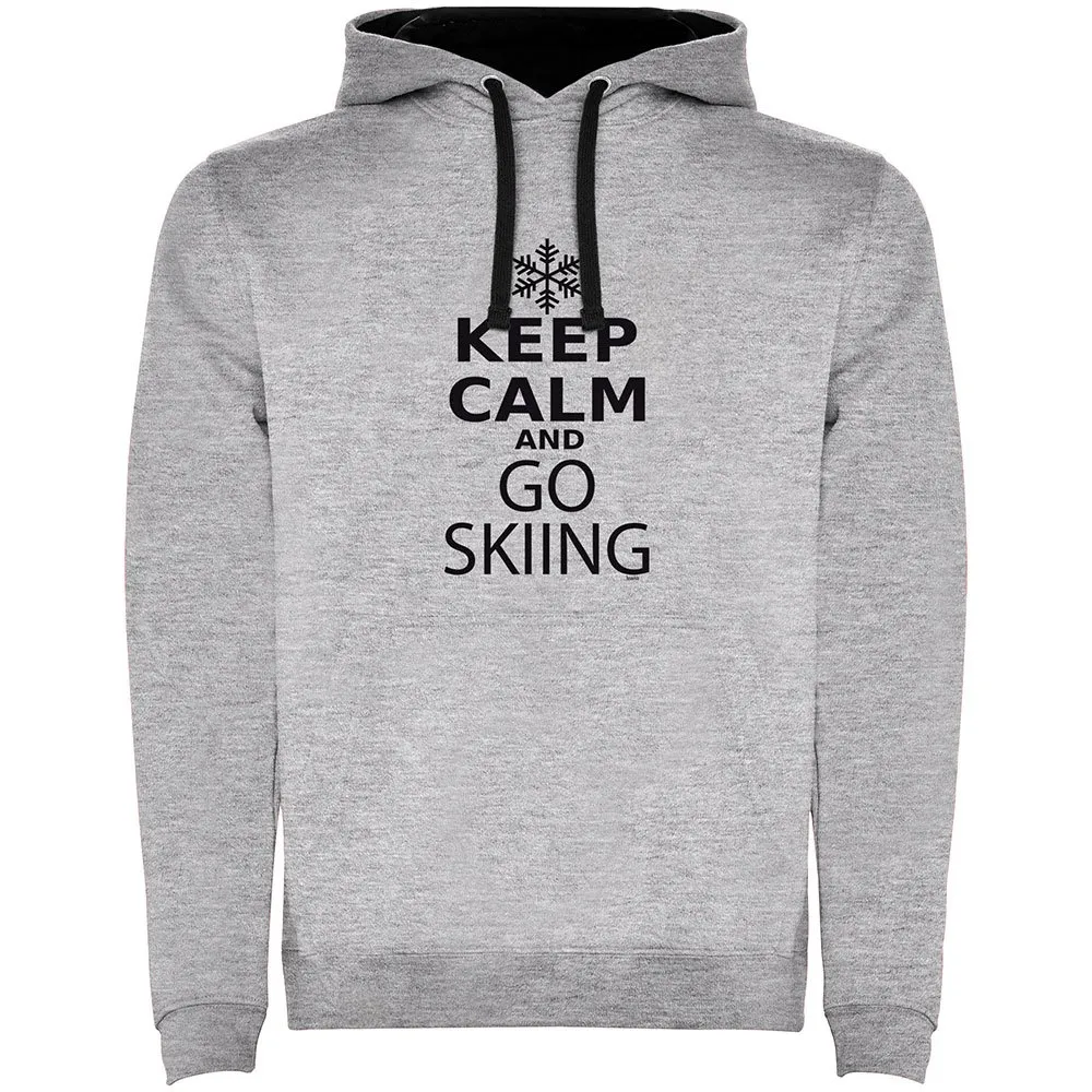 

Худи Kruskis Keep Calm And Go Skiing Two-Colour, серый