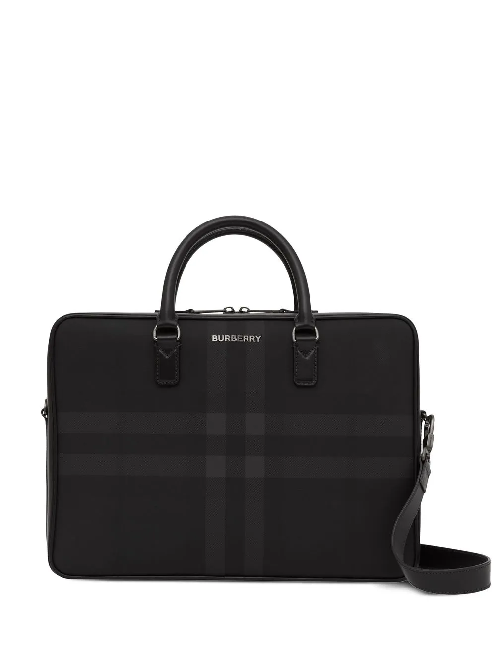

Портфель в клетку BURBERRY, черный