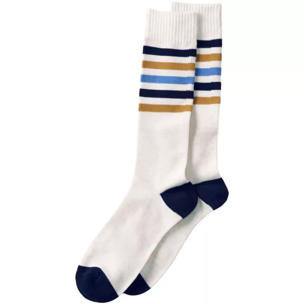 

Новинка: мужские носки Lands' End, цвет ivory gold rugby strp