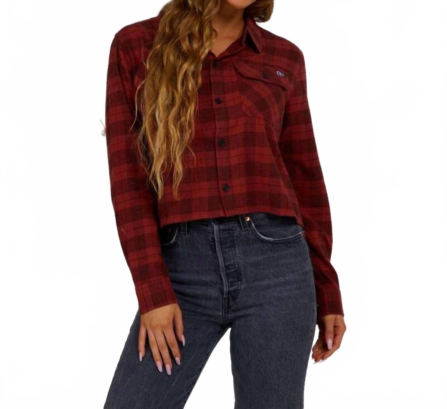 

Рубашка Stay Golden Crop из фланели цвета печеного яблока Salty Crew, Baked Apple