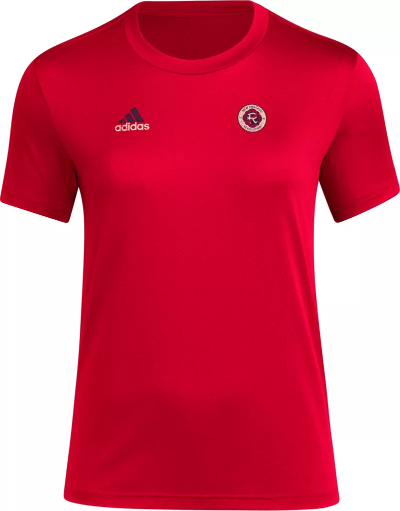 

Красная женская футболка Adidas New England Revolution 2024 Local Stoic