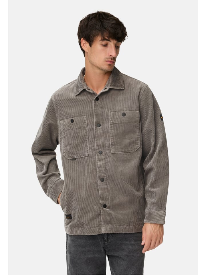 

Вельветовая рубашка с застежками-кнопками каменно-серого цвета Camel Active