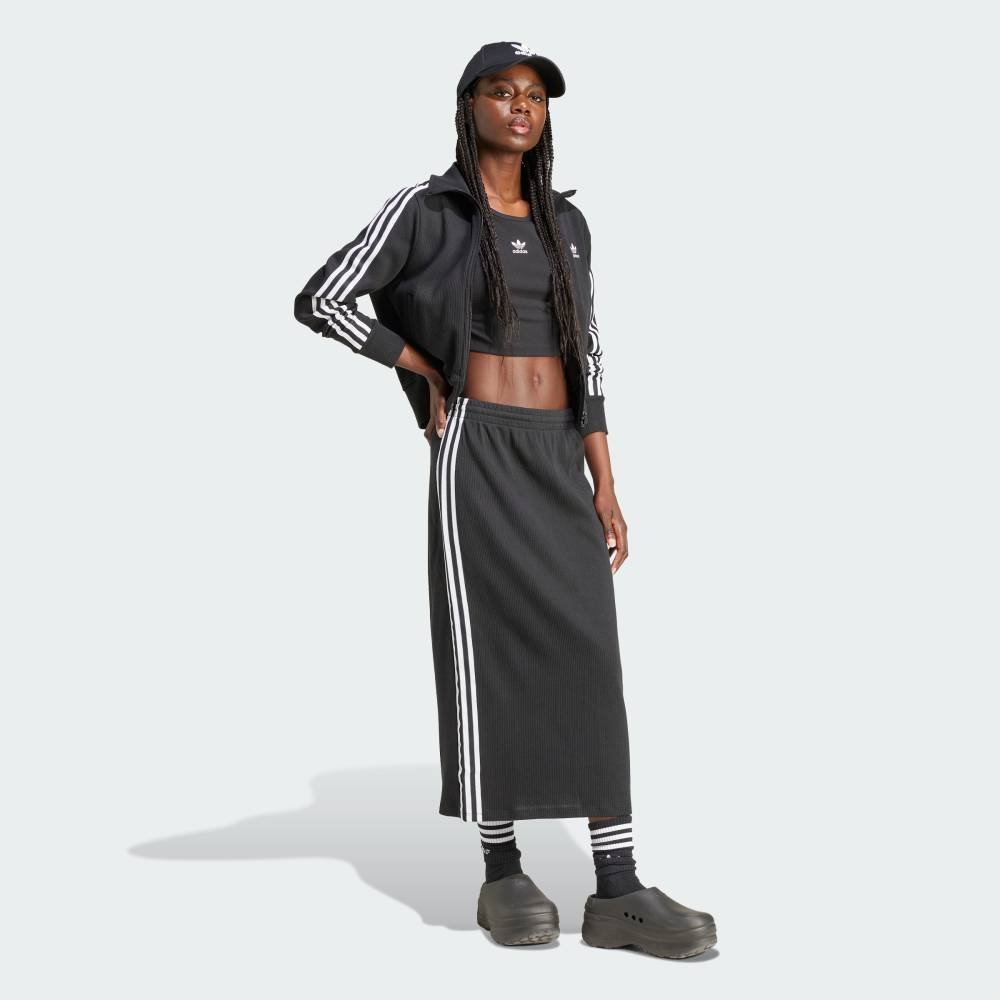 Ребристая футболка Essentials Adidas, black — фото 3