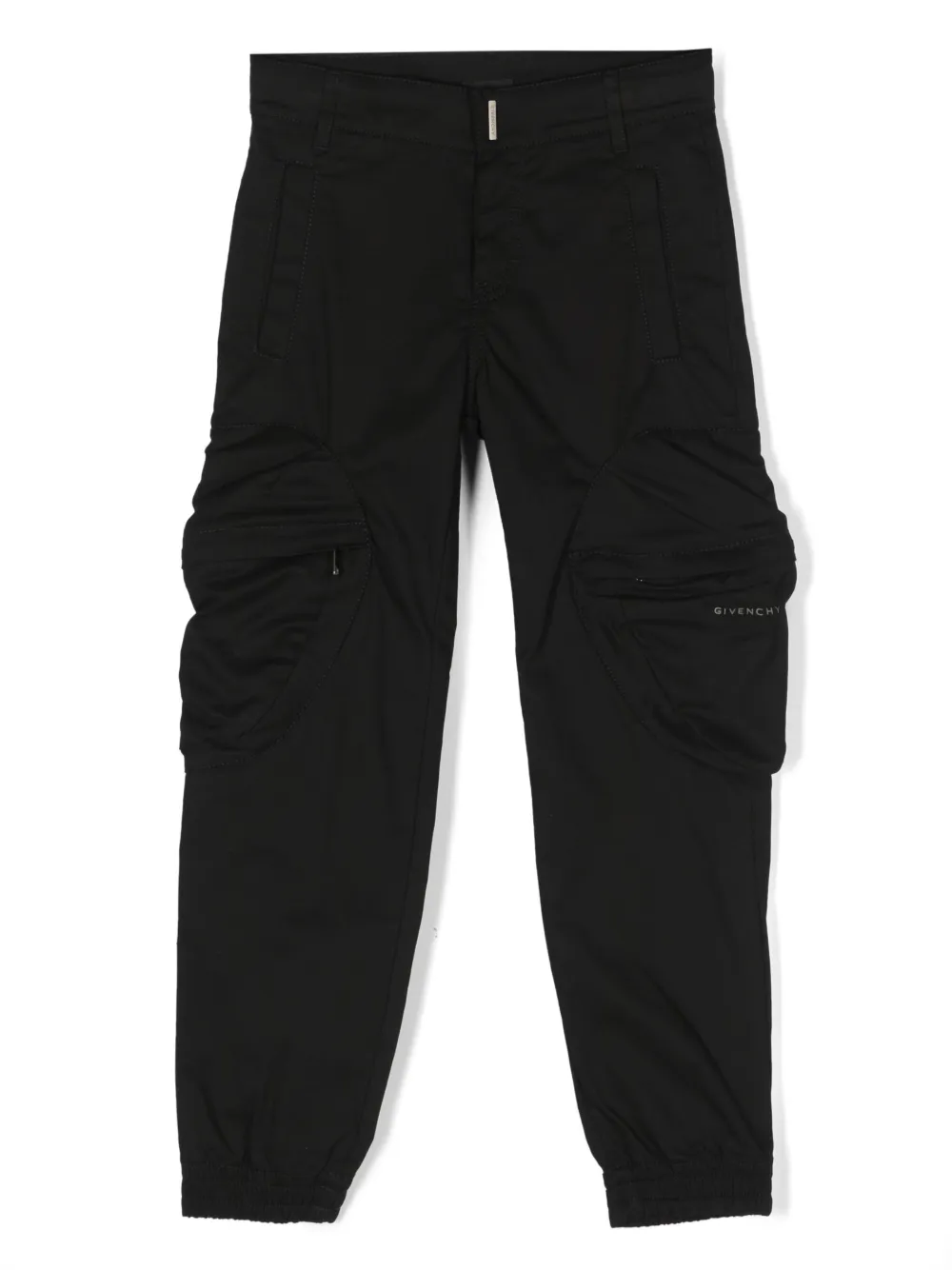 

Габардиновые брюки с логотипом Givenchy Kids, черный