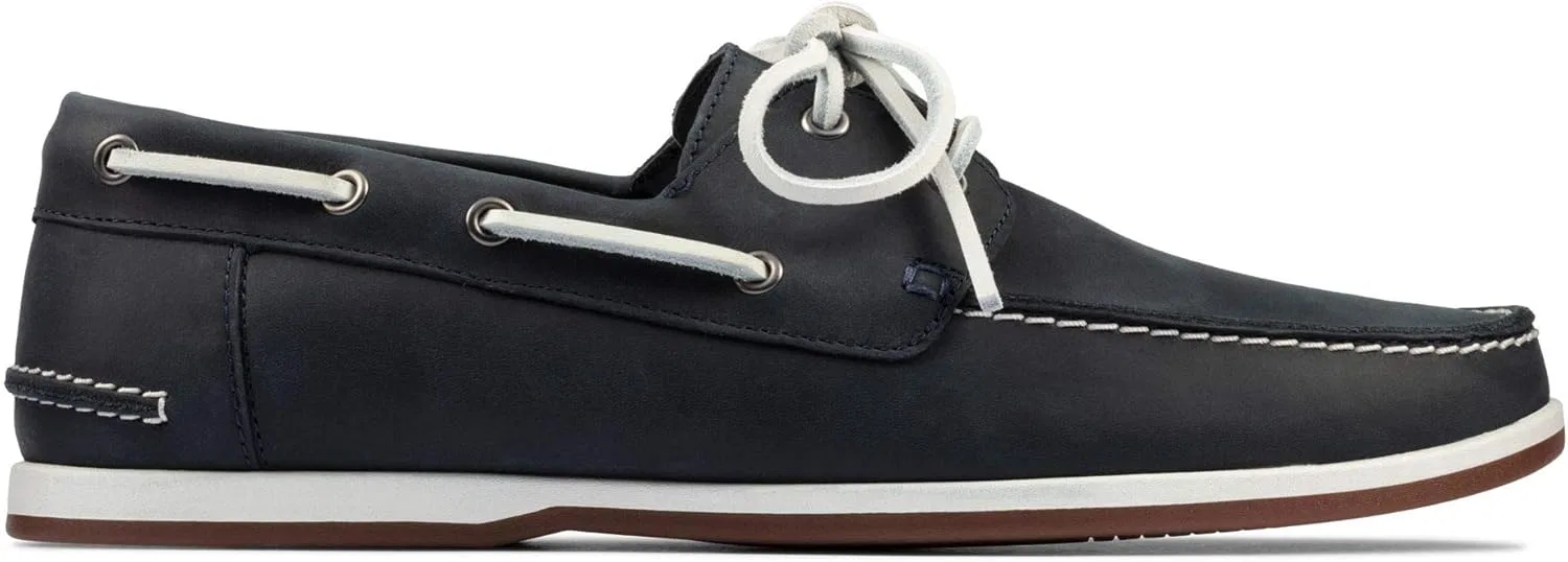 Мужские парусные туфли Clarks Pickwell Sail, Blue Navy Leather — фото 2