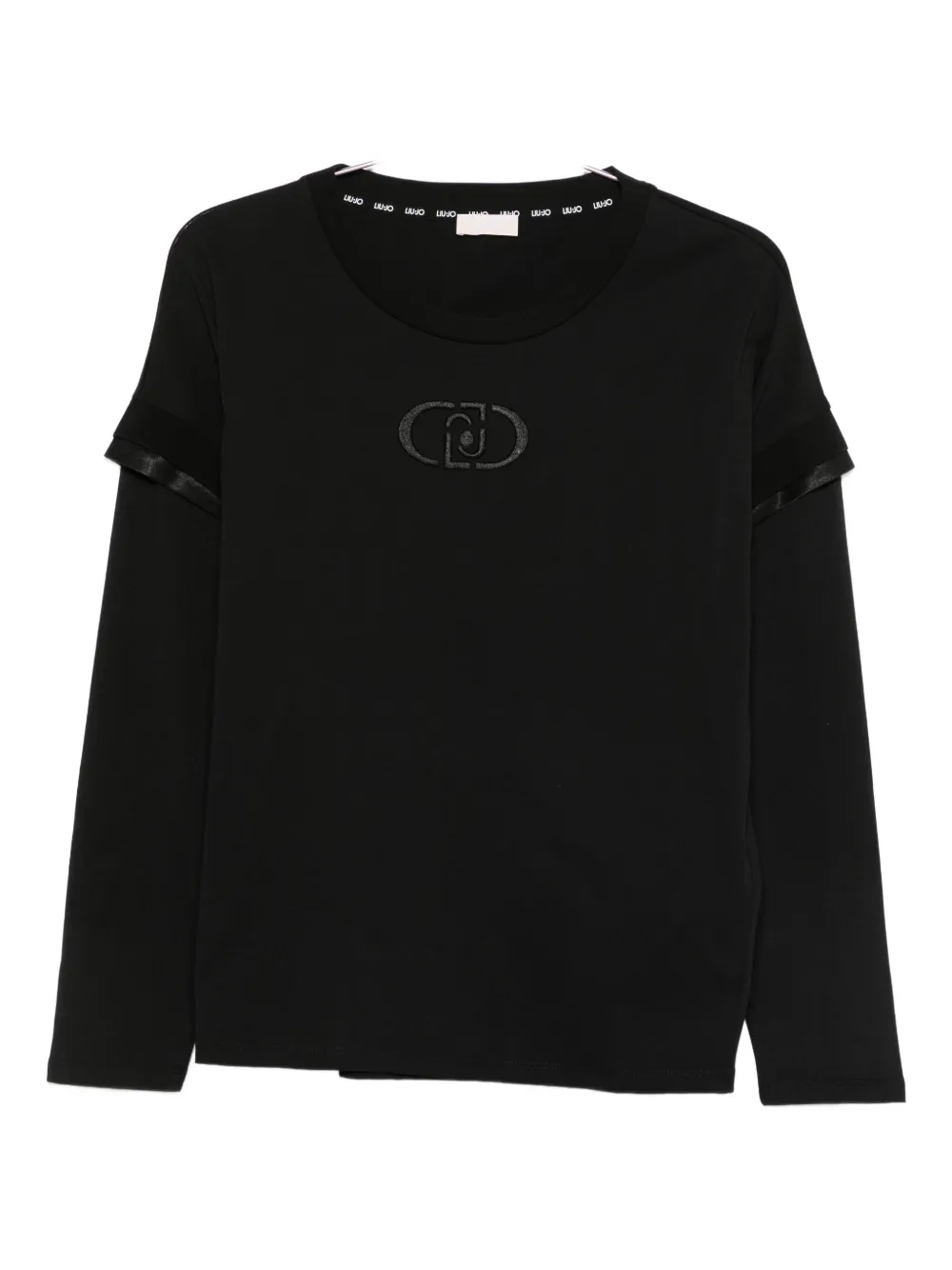 

Футболка с отделкой лентой LIU JO, черный