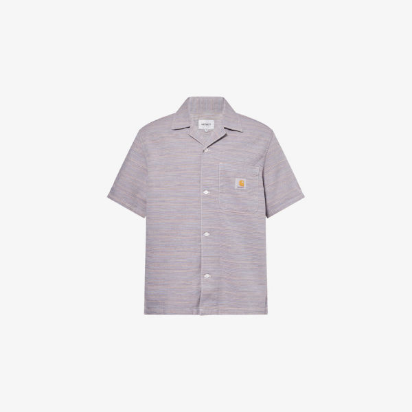 

Полосатая хлопковая рубашка с коротким рукавом Gellar Carhartt Wip, мультиколор