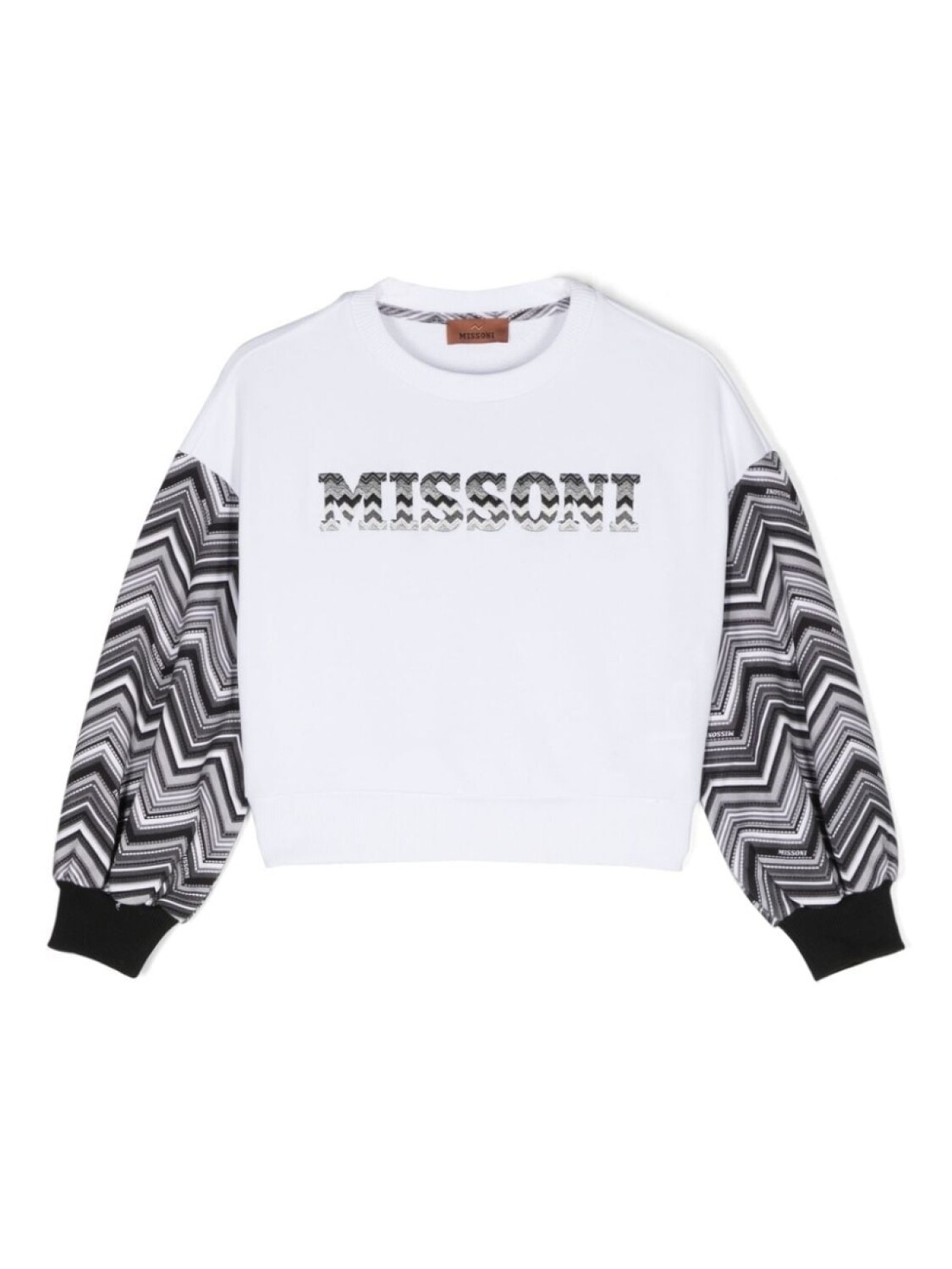 

Missoni Kids толстовка с вышитым логотипом, белый
