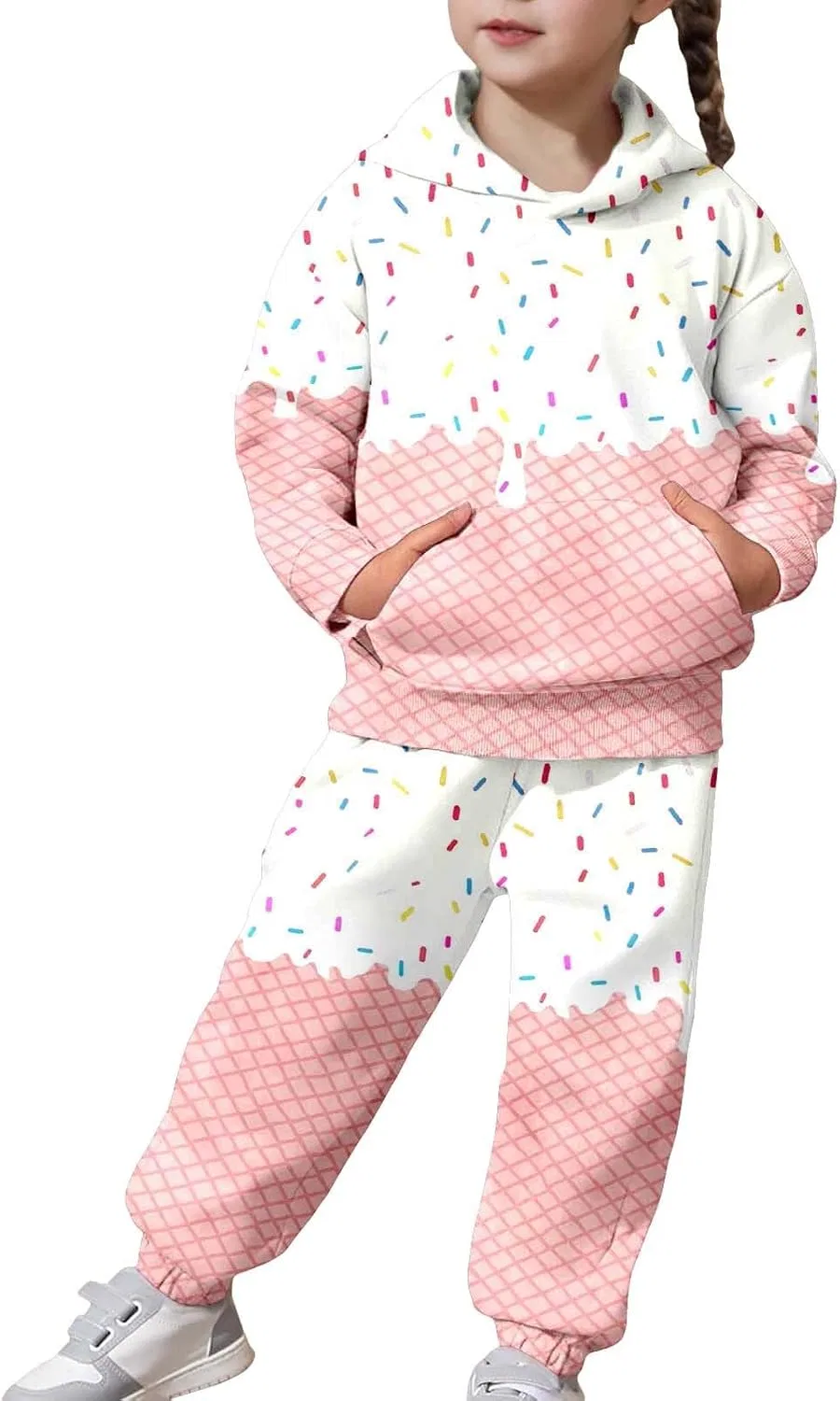 Детский спортивный костюм Ice Cream Drip, 12-white