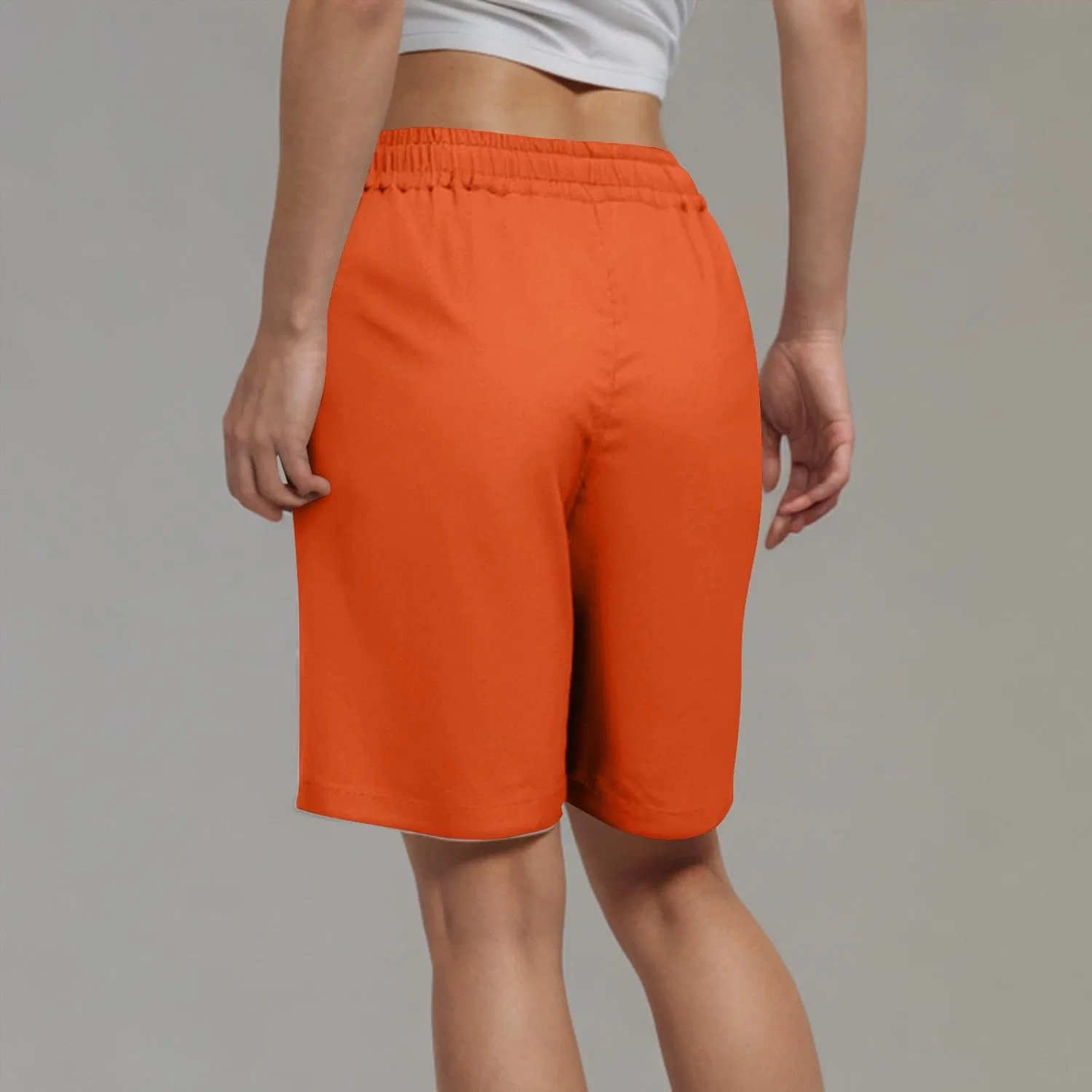 Шорты Active Athletic, Elastic Waist, Drawstring, A02_orange — фото 3