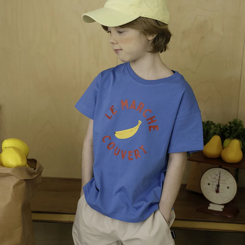Детская футболка Banana, синяя, от My Little Star