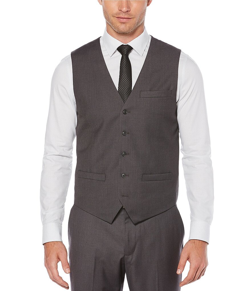 

Однотонный костюм Perry Ellis, жилет, серый