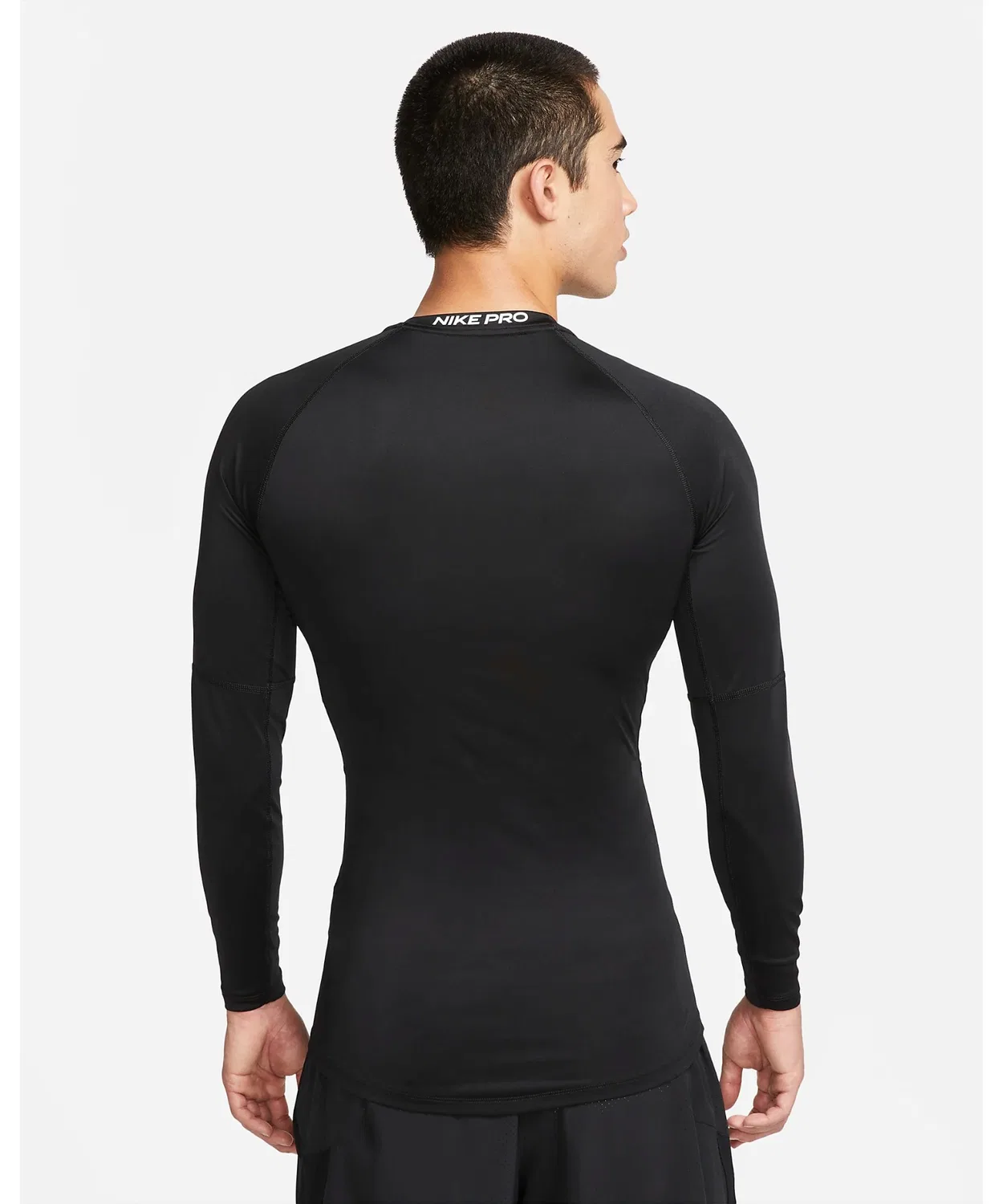Футболка с длинным рукавом Nike Pro Dri-FIT чёрная — фото 4