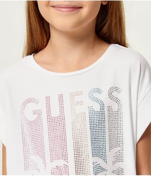 Футболка relaxed fit Guess, белый — фото 4