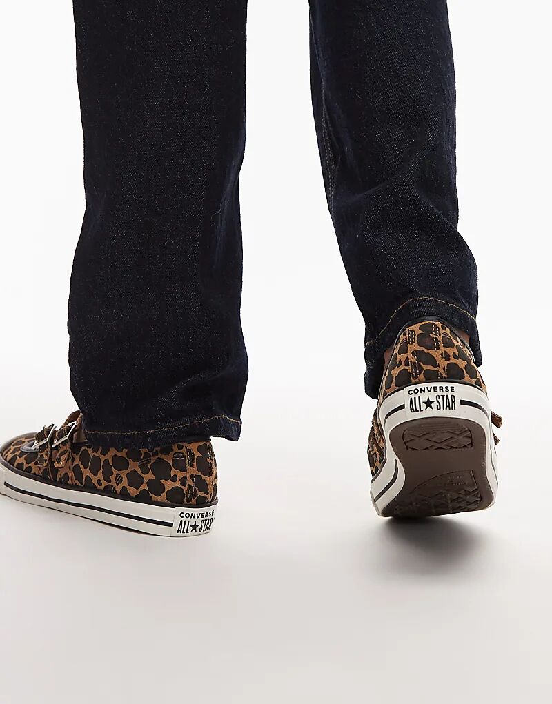 Кеды Converse Chuck Taylor All Star Dainty Mary Jane с леопардовым принтом — фото 3