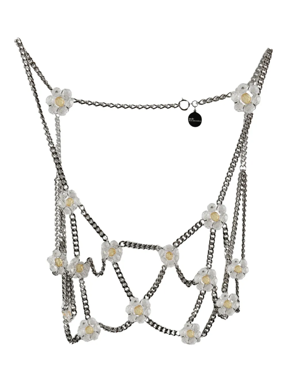 

Топ-цепочка с цветочным декором Noir Kei Ninomiya, серебряный