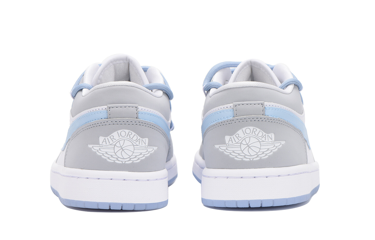 Кроссовки Air Jordan 1 Vintage Basketball Shoes Women's Low-top Blue, светло-серый — фото 4