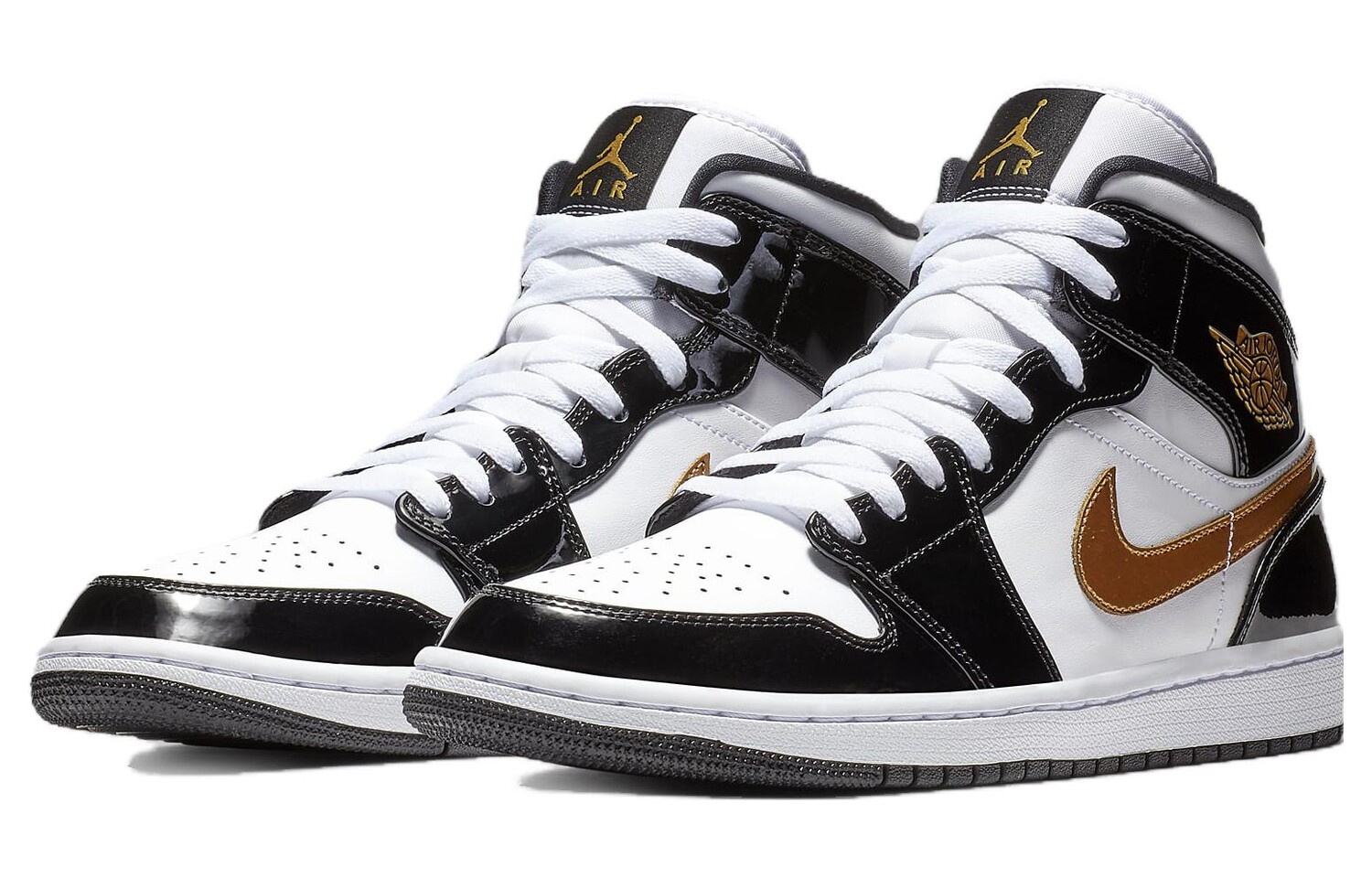 Jordan Air Jordan 1 Vintage Баскетбольные кроссовки мужские, Черный и белый металл — фото 3