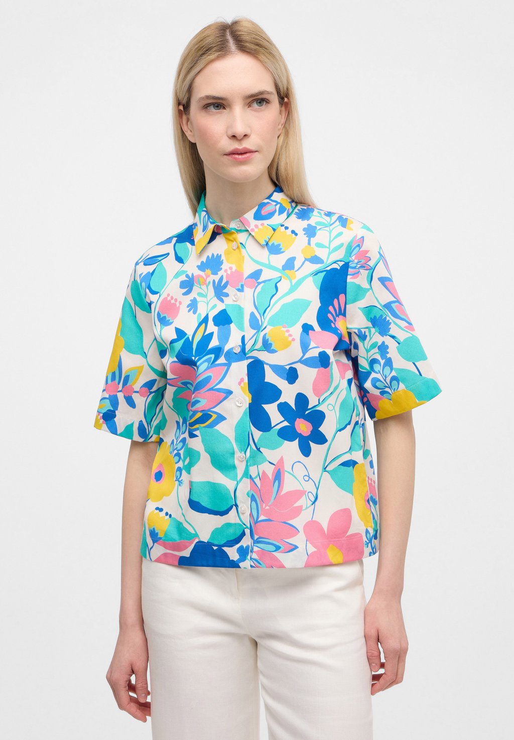 

Блузка на пуговицах LOOSE FIT Eterna, синий