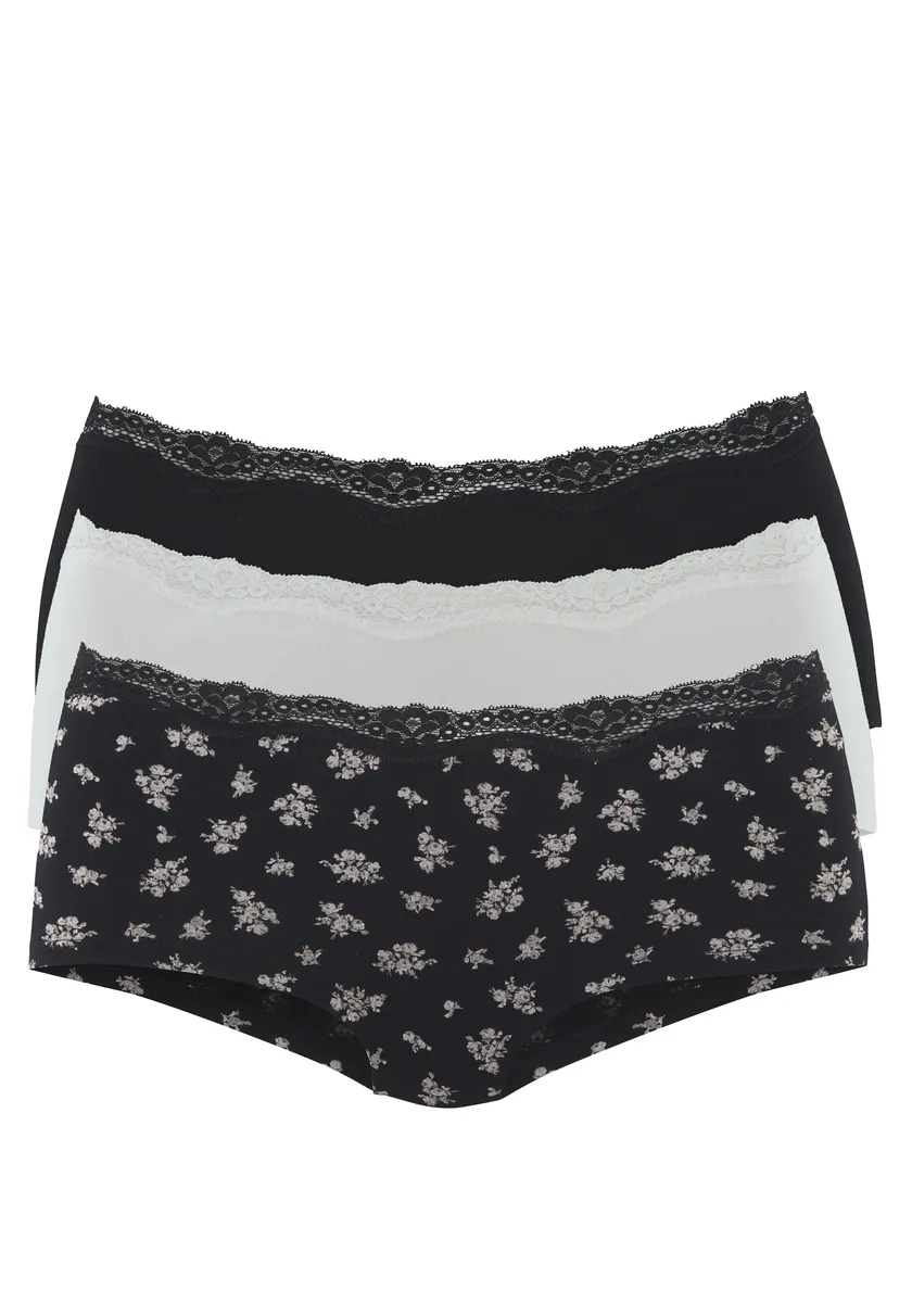 

Трусики Vivance (3 шт.) из эластичного хлопка, цвет Schwarz Bedruckt, Creme Uni, Schwarz Uni