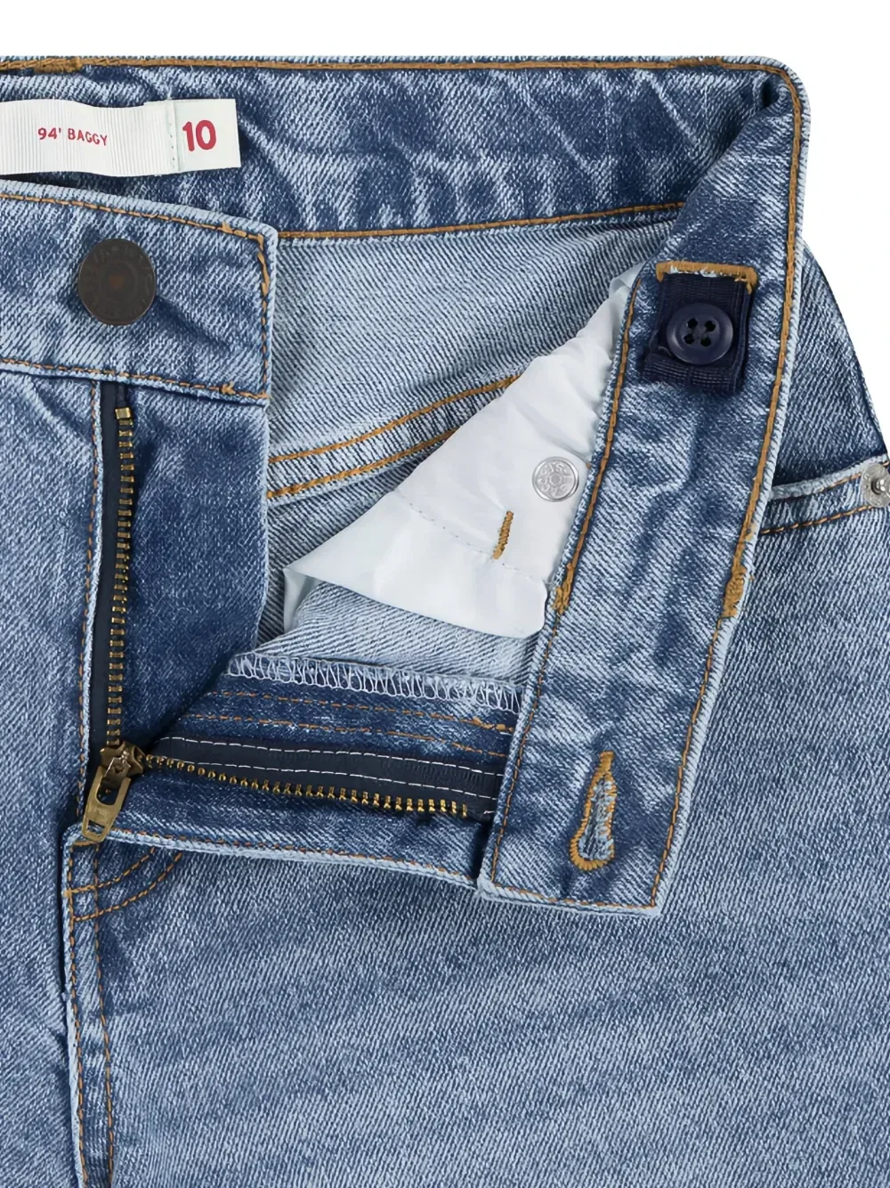 Укороченные джинсовые шорты 1994 года Levi's kids, синий — фото 3