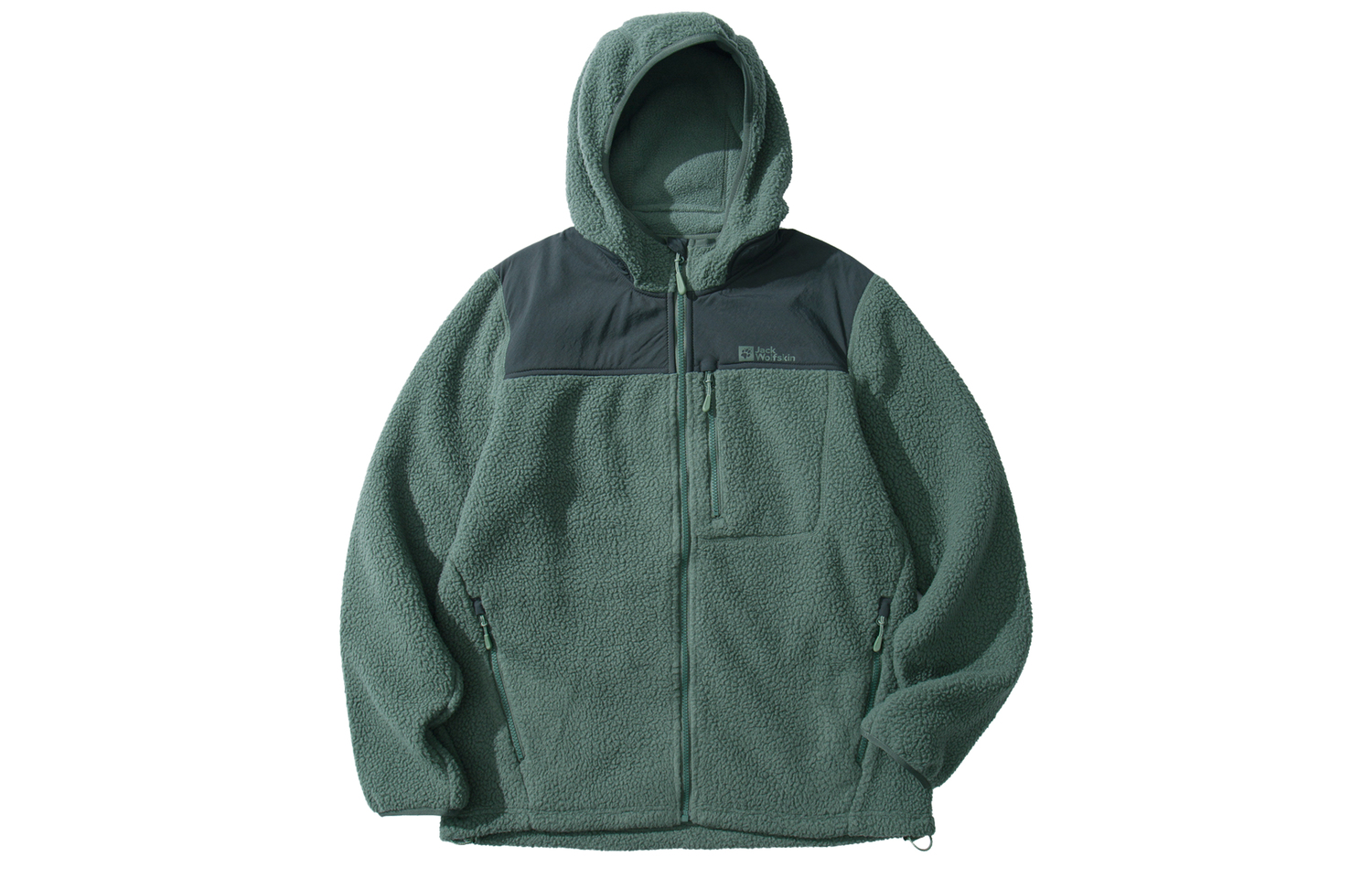 

JACK WOLFSKIN Пальто с бархатистой текстурой для мужчин, Stone Slate Green/4136